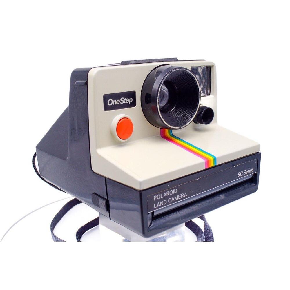 Vintage Polaroid OneStep Instant Camera BC Series Rainbow Stripe Uses 600 Film
